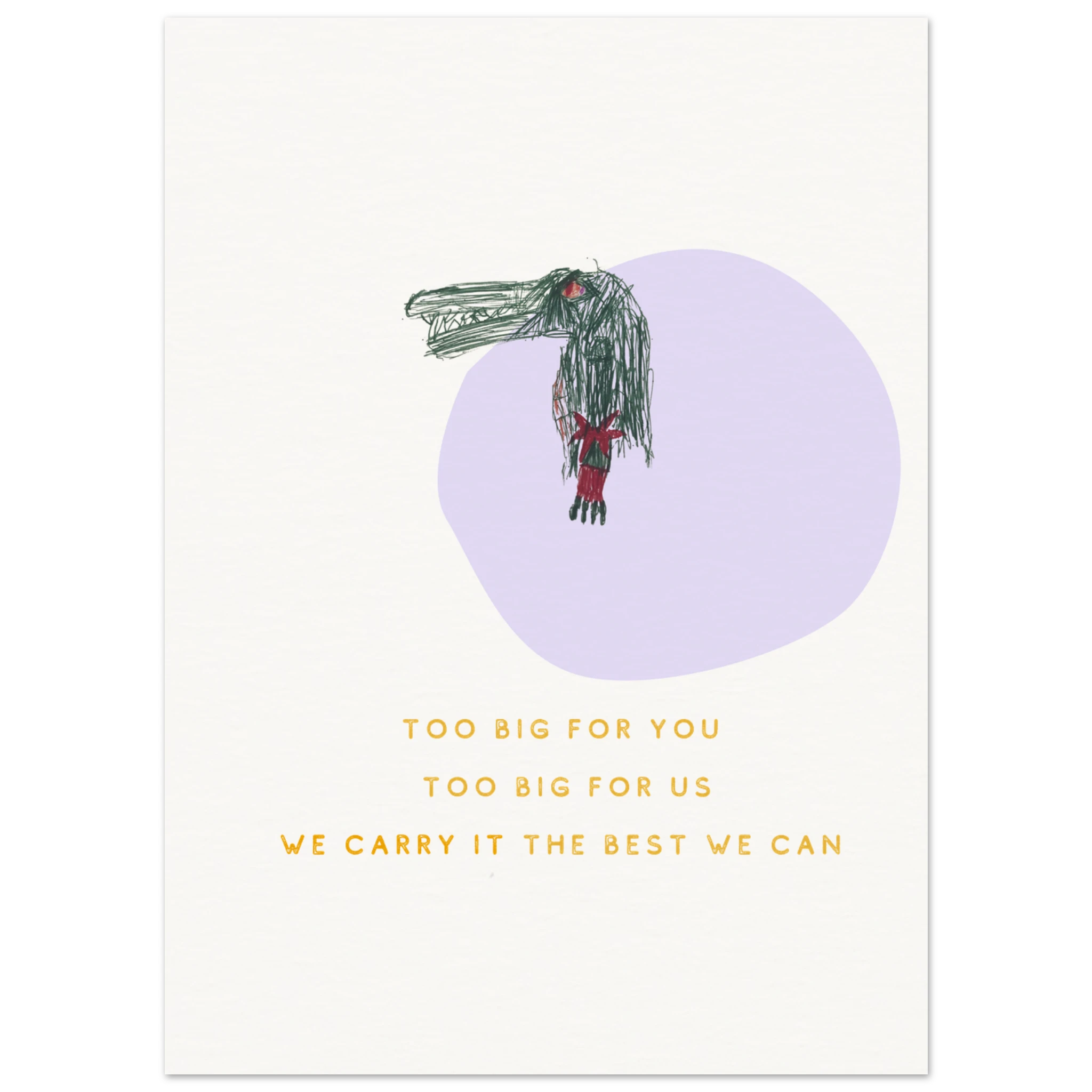 Little Cicada - Expressive Doodle Dragon - Neurodivergence Awareness Poster – Museum-Quality Archival Matte Print in Various Sizes