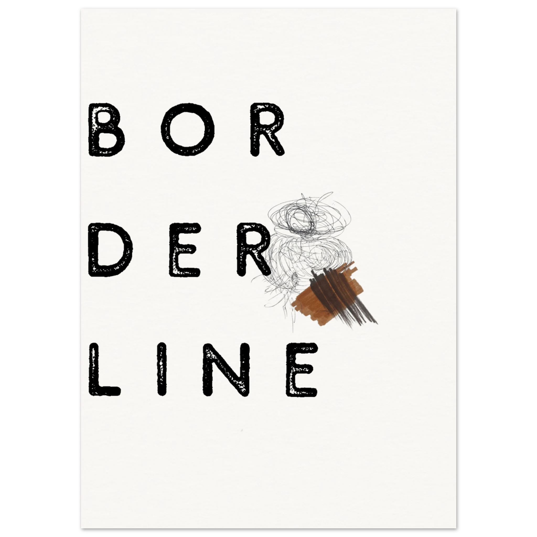 Little Cicada - We make Neurodivergence visible - Abstract Charcoal & Earth Tones Awareness Poster – Museum-Quality Archival Matte Print