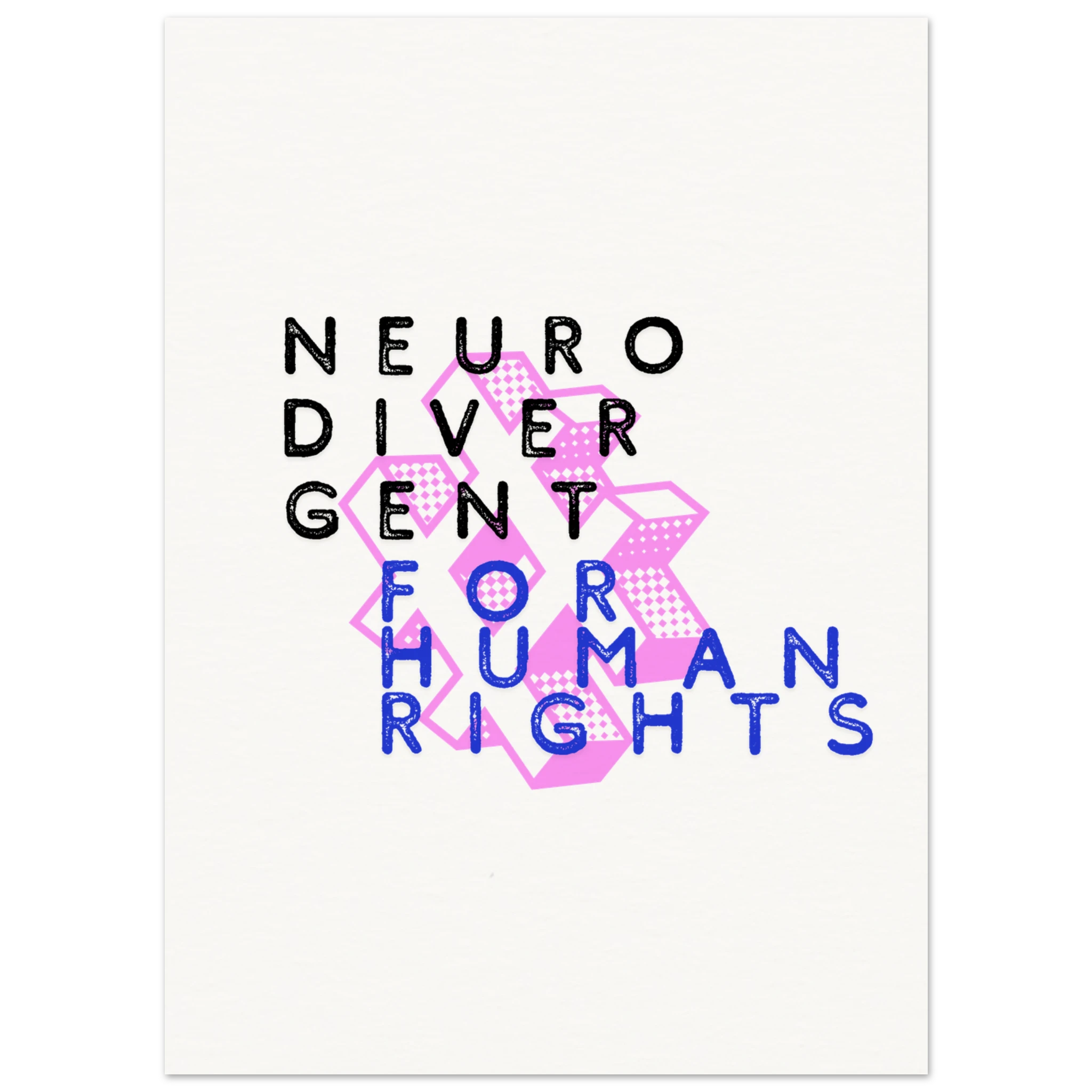 Little Cicada - "For Human Rights" - Neurodivergence Awareness Poster – Museum-Quality Archival Matte Print in Your Chosen Size